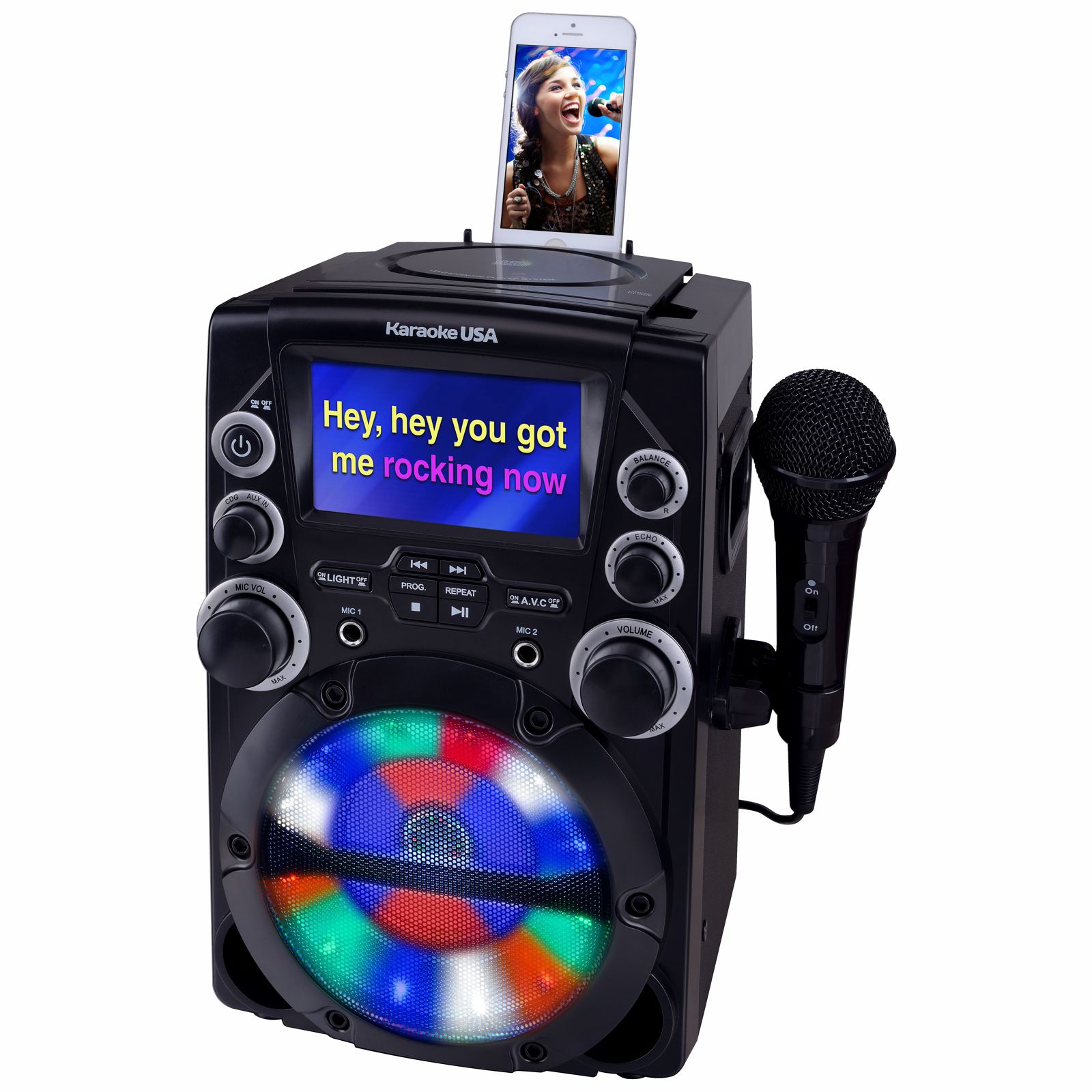 GQ740 - CD+G Karaoke System with 4.3